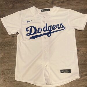 Nike Kids Dodgers White Jersey